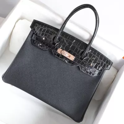 CK89 Nior madame with shiny nilo crocodile birkin 30 with rose gold hardware