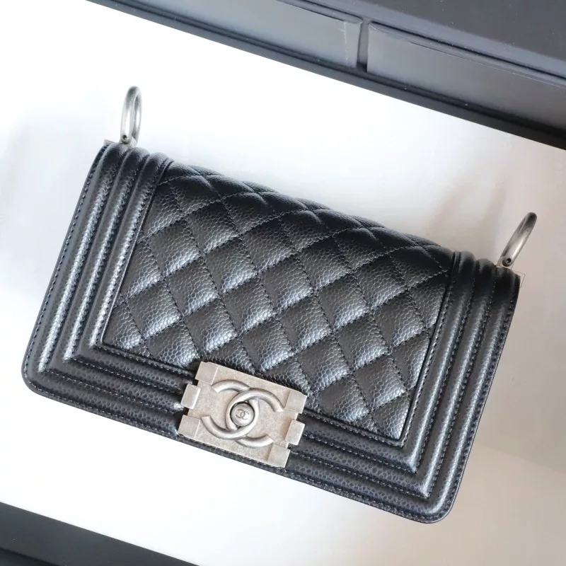 black leboy 12*20*8.5cm chanel handbag