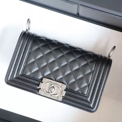 black leboy 12*20*8.5cm chanel handbag
