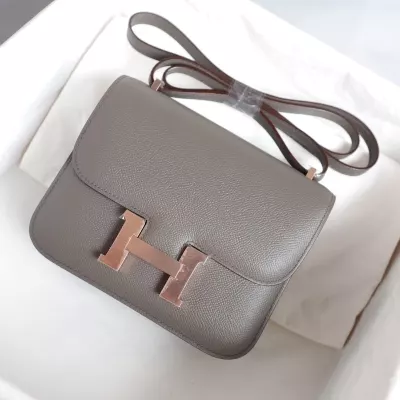 8F Etain epsom constance 19cm with rose gold hardware