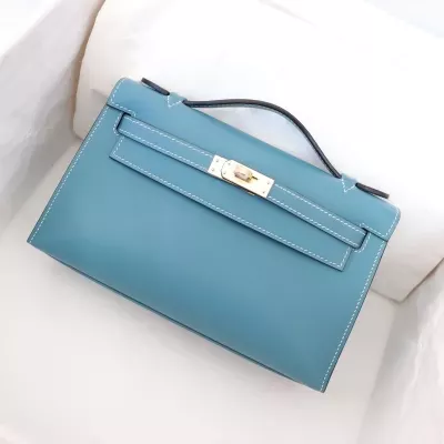 blue jean swift kelly pochette with ghw