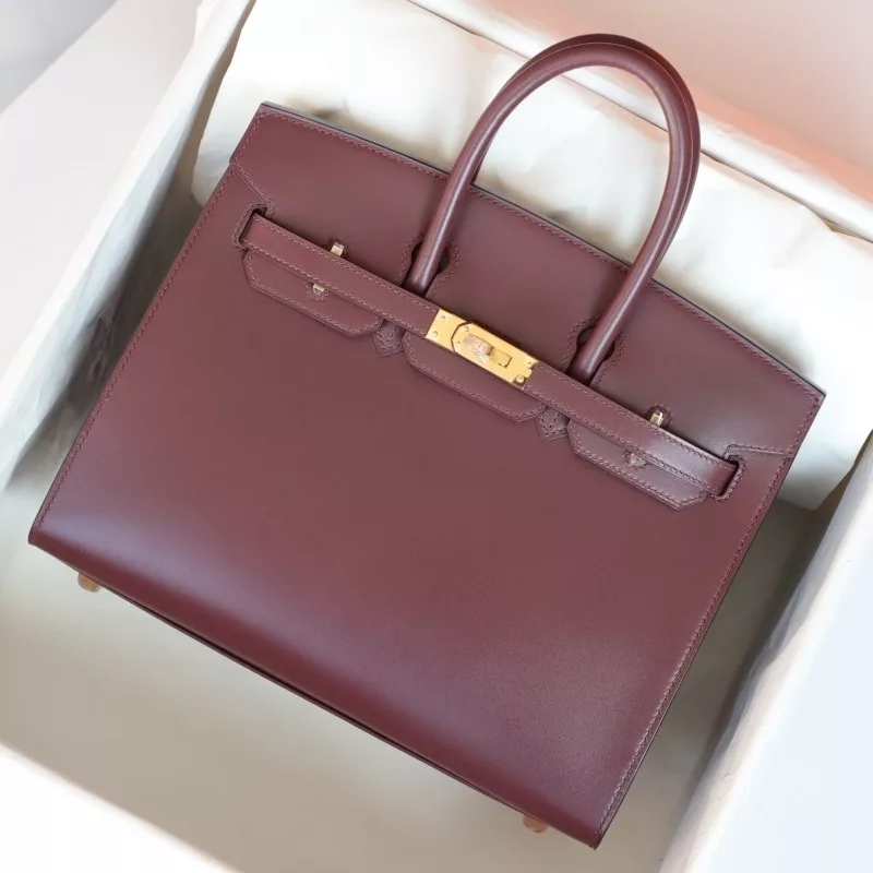 rouge H box calf birkin 25 sellier with ghw