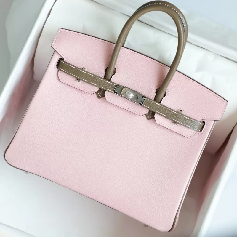3Q Rose Sakura cherve and etoupe birkin 25 with phw