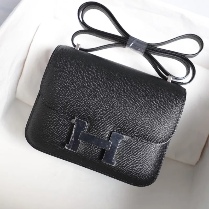 Hermes Constance 19 Mirror black Epsom leather Silver hardware