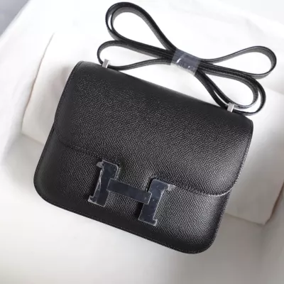 Hermes Constance 19 Mirror black Epsom leather Silver hardware