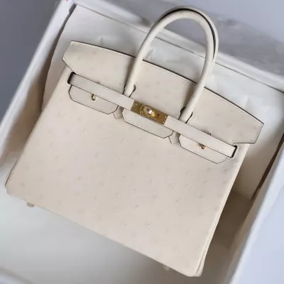 I2 Nata ostrich birkin 25 with ghw
