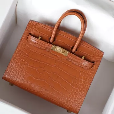 C37 GOLD alligator crocodile matte birkin 20 sellier with ghw