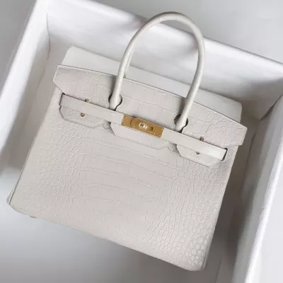 8L Beton aligator crocodile birkin 30 with ghw