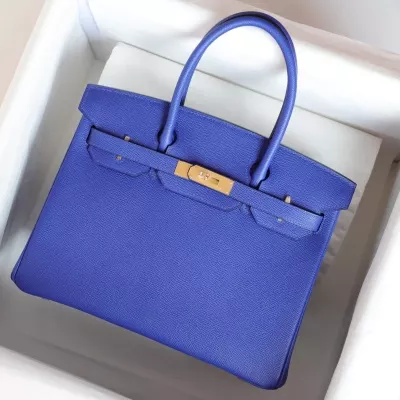 blue electinc epsom birkin 30 with ghw