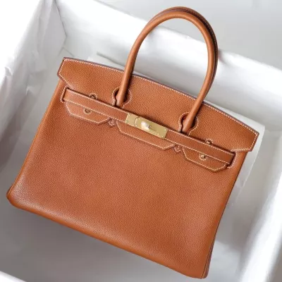 37 GoId barenia fauourg and vert cypress interior birkin 30 with ghw