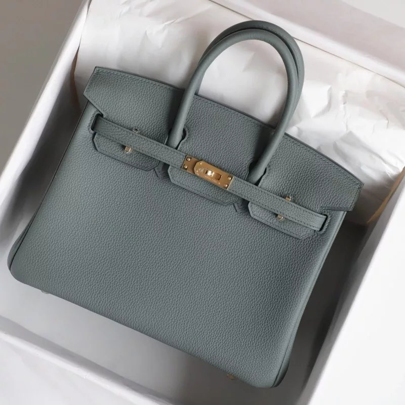 C63 vert amande togo and Gris AsphaIte interior birkin 25 with ghw