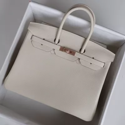 C10 Craie togo birkin 35 with rose gold hardware