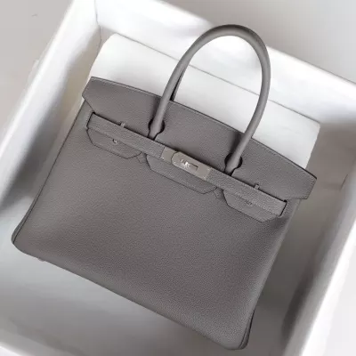 0L Gris Meyer togo birkin 30 with phw