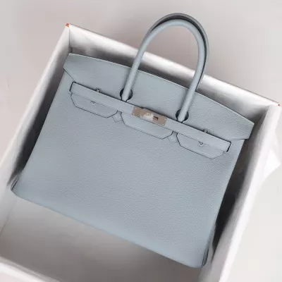 J7 BIue Lin togo and gold interior birkin 35 with phw HSS
