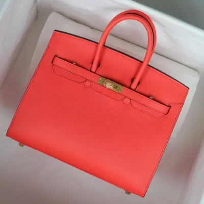 0E Rose Texas epsom birkin 25 sellier with ghw