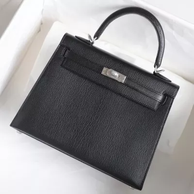 CK89 Nior and blue electric interior kelly 25 sellier with brushed silver hardware