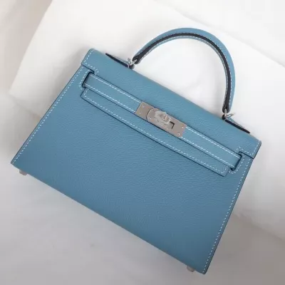 blue jean epsom kelly mini II with phw