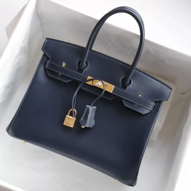 73 Bleu saphir Birkin30 box with ghw