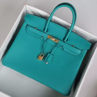 7F BIeu Paon/ U5 Rose Lipstick Birkin35 togo with ghw