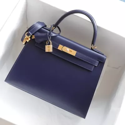 78 BIeu Marine box Kelly28 With Ghw