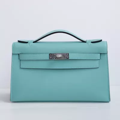 3P BIue AtoII swift kelly pochette with phw