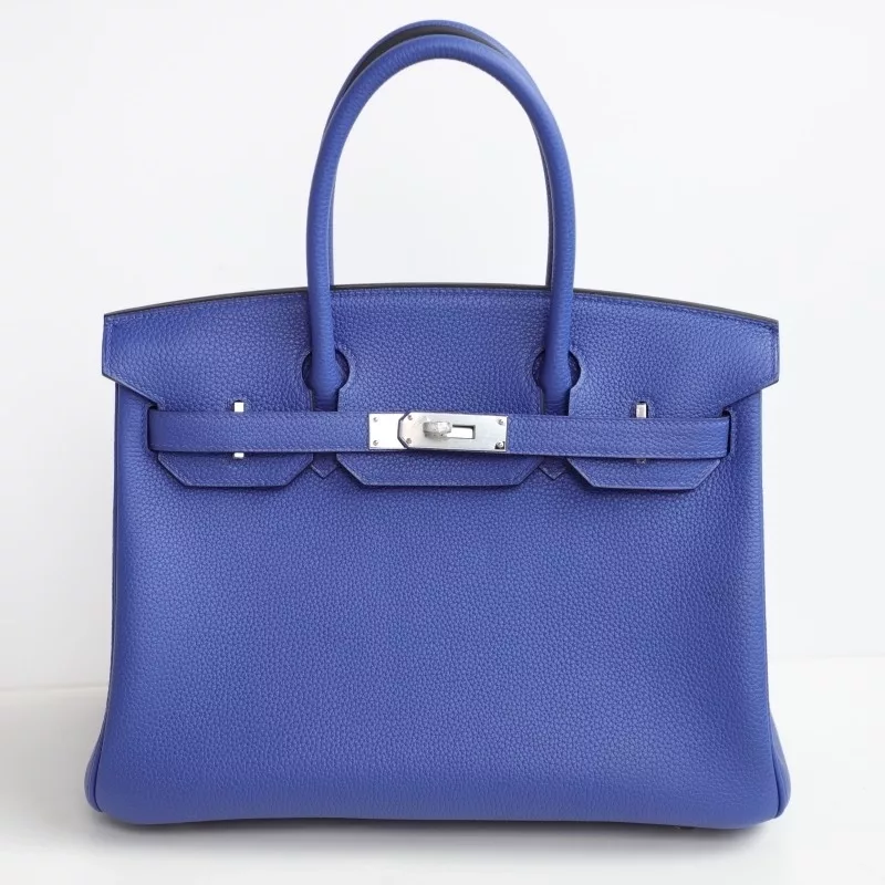 blue electric togo and L3 rose pourple interior birkin 30 with HSS with phw