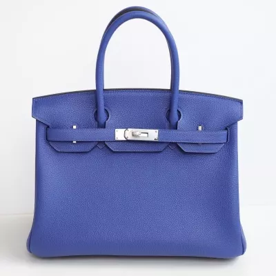 blue electric togo and L3 rose pourple interior birkin 30 with HSS with phw