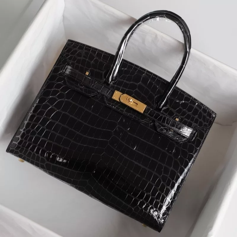 CK89 Nior nilo crocodile shiny birkin 30 sellier with ghw