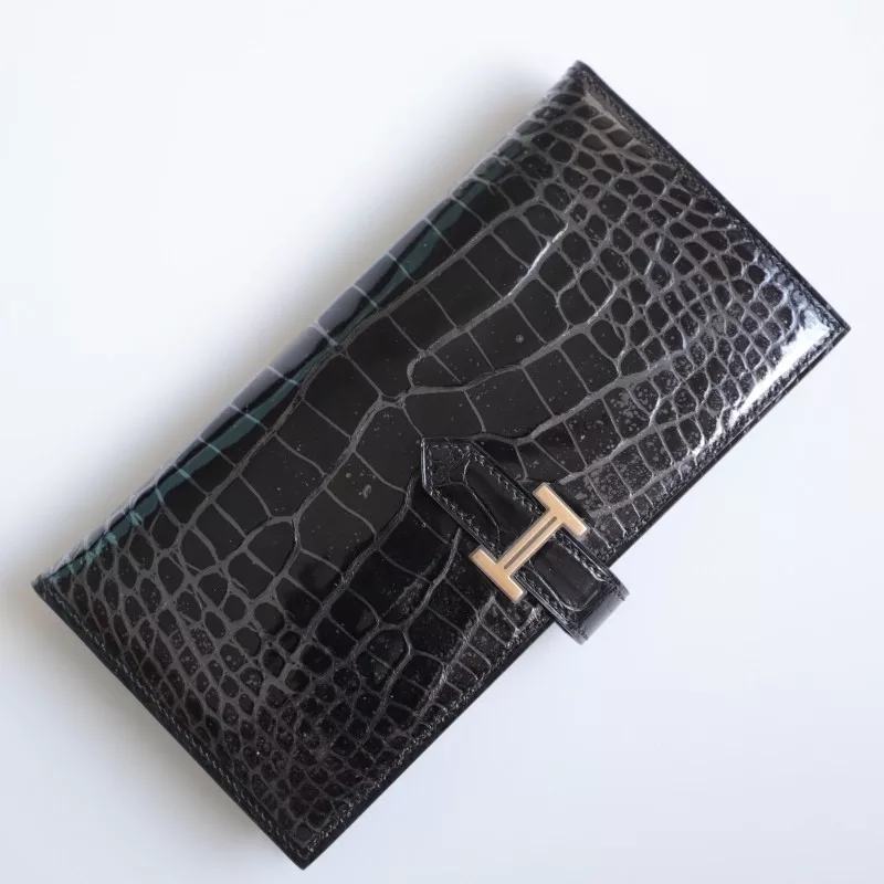 black nior shiny alligator crocodile bearn ghw