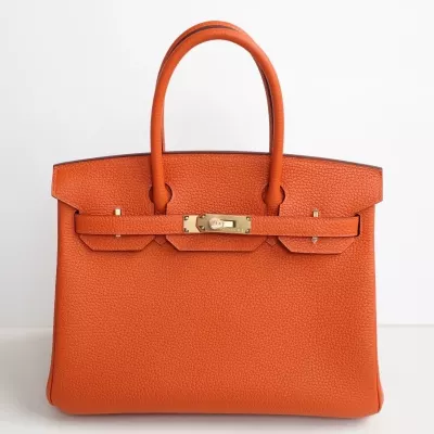 93 Orange  clemence birkin 30 with ghw