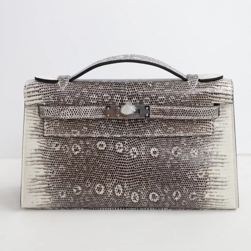 1B Ombre lizard kelly pochette with phw