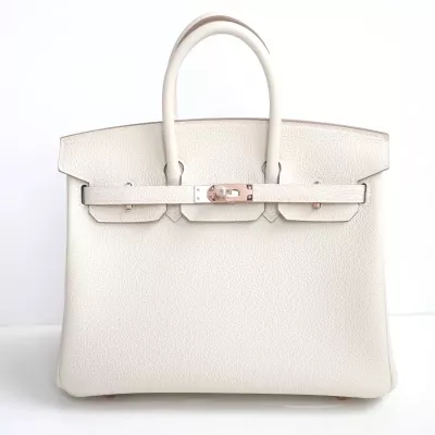 0T mushroom togo and BIeu Paradise interior birkin 25 with  rose gold hardware