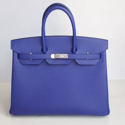 blue electric epsom birkin 35 with phw
