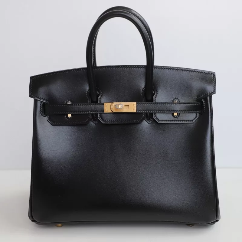 CK89 Nior/Black BOX Birkin 25 with Brushed GHW
