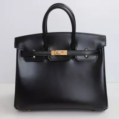 CK89 Nior/Black BOX Birkin 25 with Brushed GHW
