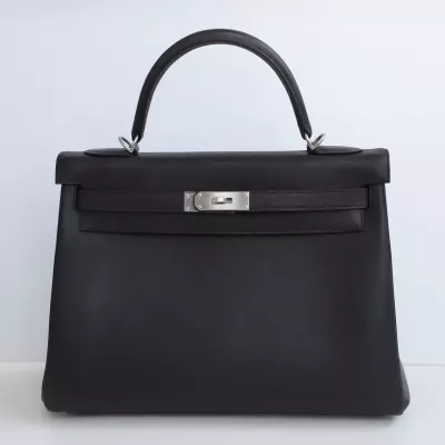 CK89 Nior/Black Smooth Barenia kelly32 with Brushed PHW