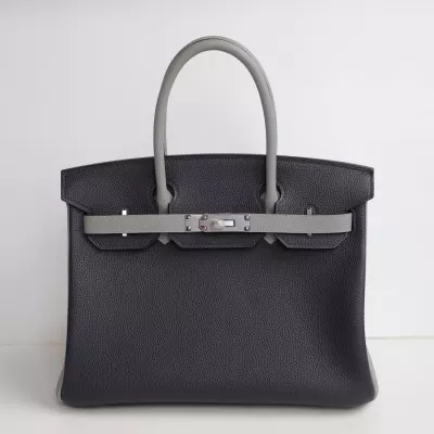 2Z blue nuit & 4z gris mouette togo birkin 30 with PHW