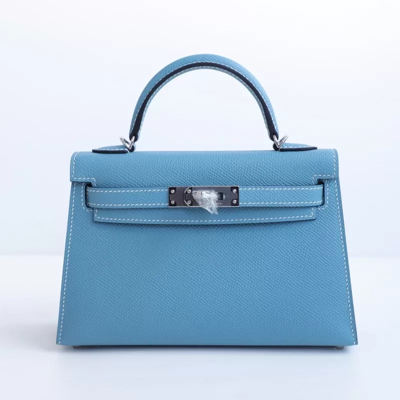 75 BIeu Jean Epsom Mini Kelly II With PHW