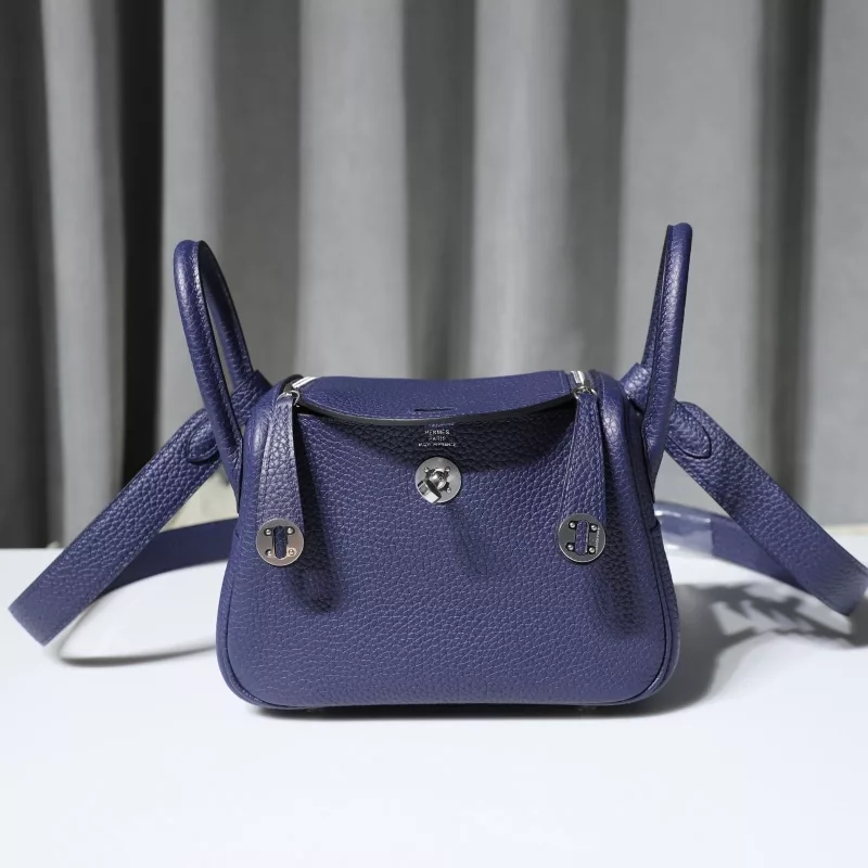 73 Bleu saphir Clemence Lindy Mini With PHW