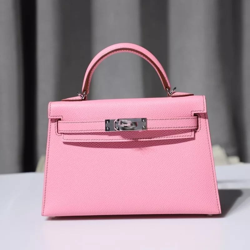 5P Pink Bubblegum Epsom Kelly Mini With Phw