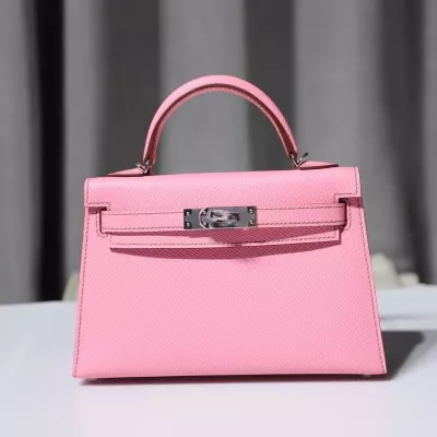 5P Pink Bubblegum Epsom Kelly Mini With Phw