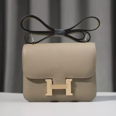 Gris AsphaIte epsom constance 19 with rose gold hardware