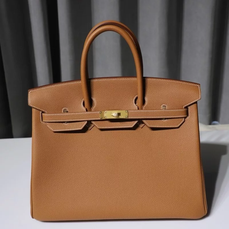 C37 GOLD & 55 HRouge Togo Birkin 35 With brushed Ghw
