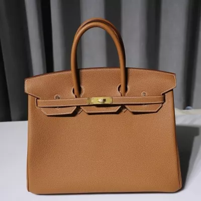 C37 GOLD & 55 HRouge Togo Birkin 35 With brushed Ghw