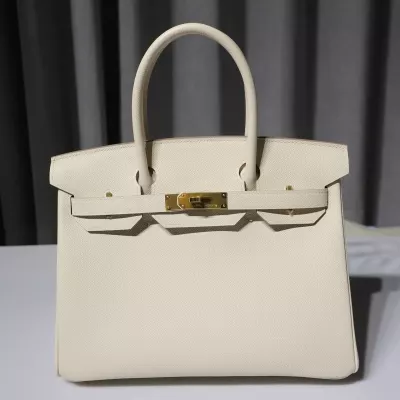 C10 Craie EPSOM Birkin 30 GHW retourne