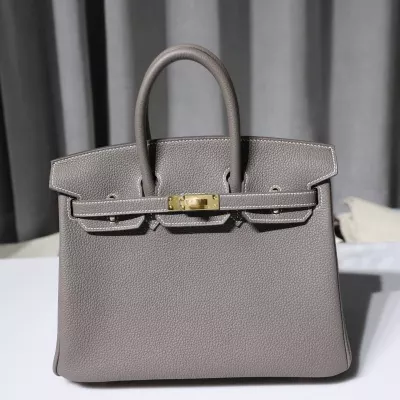 8F Etain & K1 Rouge Grenat Togo Birkin 25 With Ghw