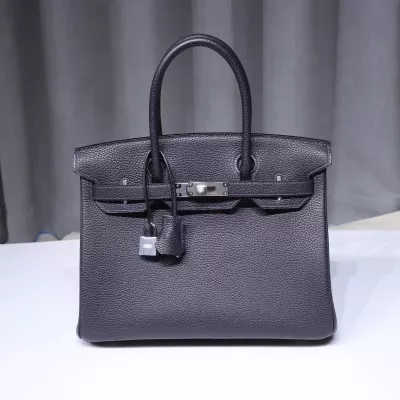 2Z blue nuit clemence and etoupe interior birkin 30 with phw