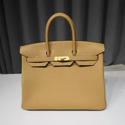 chai togo and x9 mauve syIvestre interior Birkin 35 with brushed gold hardware