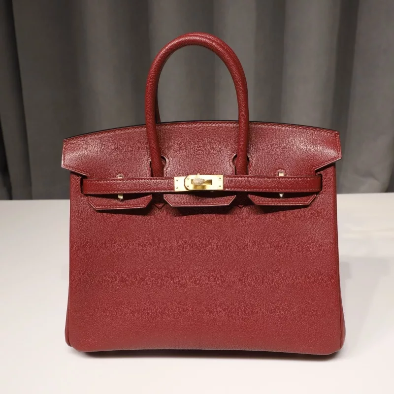 rouge H mysore cherve Birkin 25 with brushed gold hardware