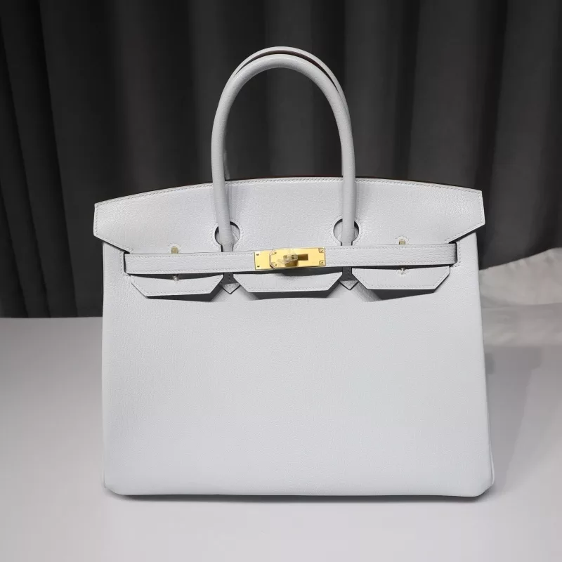 Birkin 35 blue brume cherve and Celeste interior HSS with brushed gold hardware